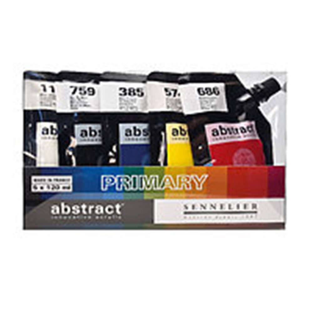 Sennelier, Abstract, Acrylic, 5 Pouch, Set, Primary